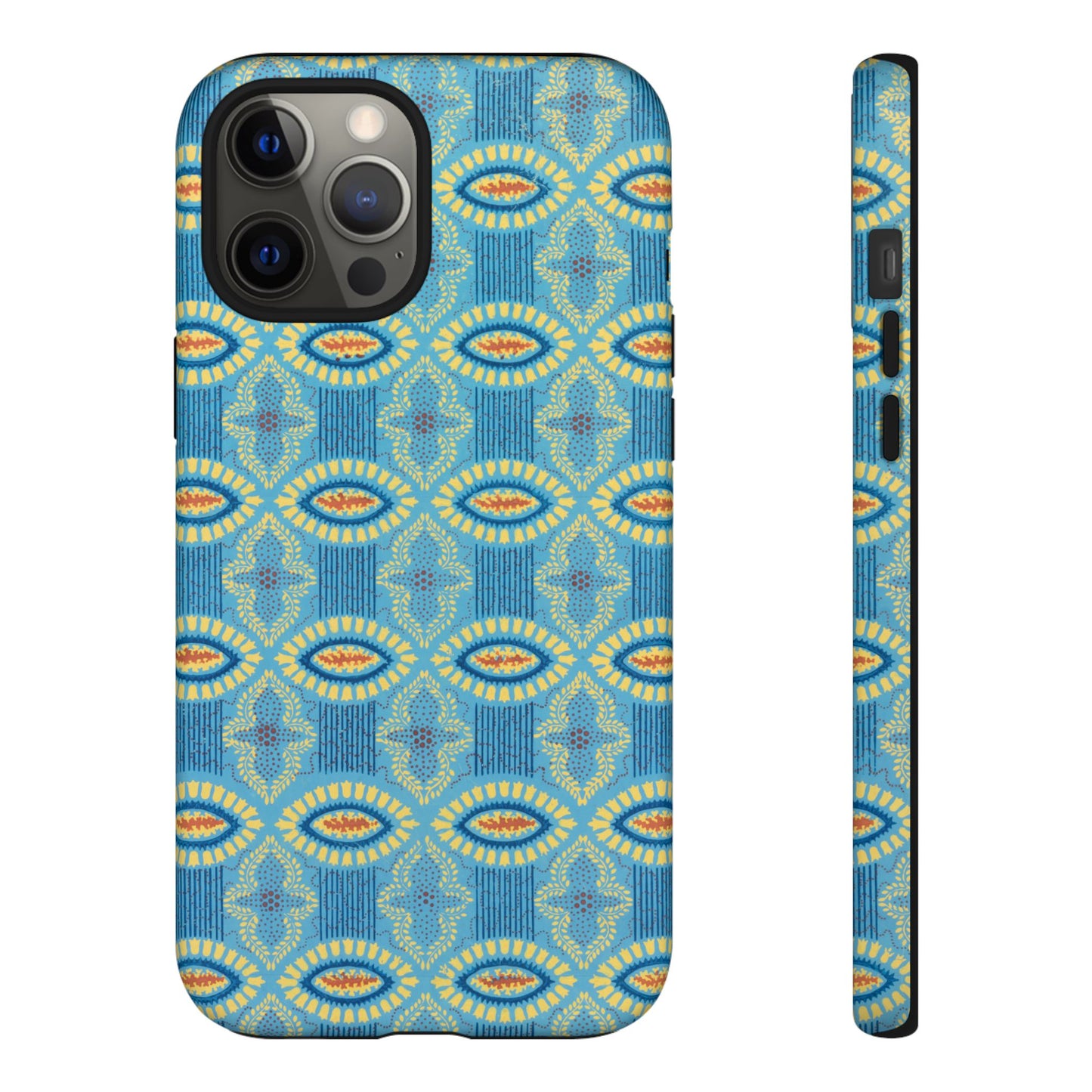 Turquoise Retro Geometric iPhone Case