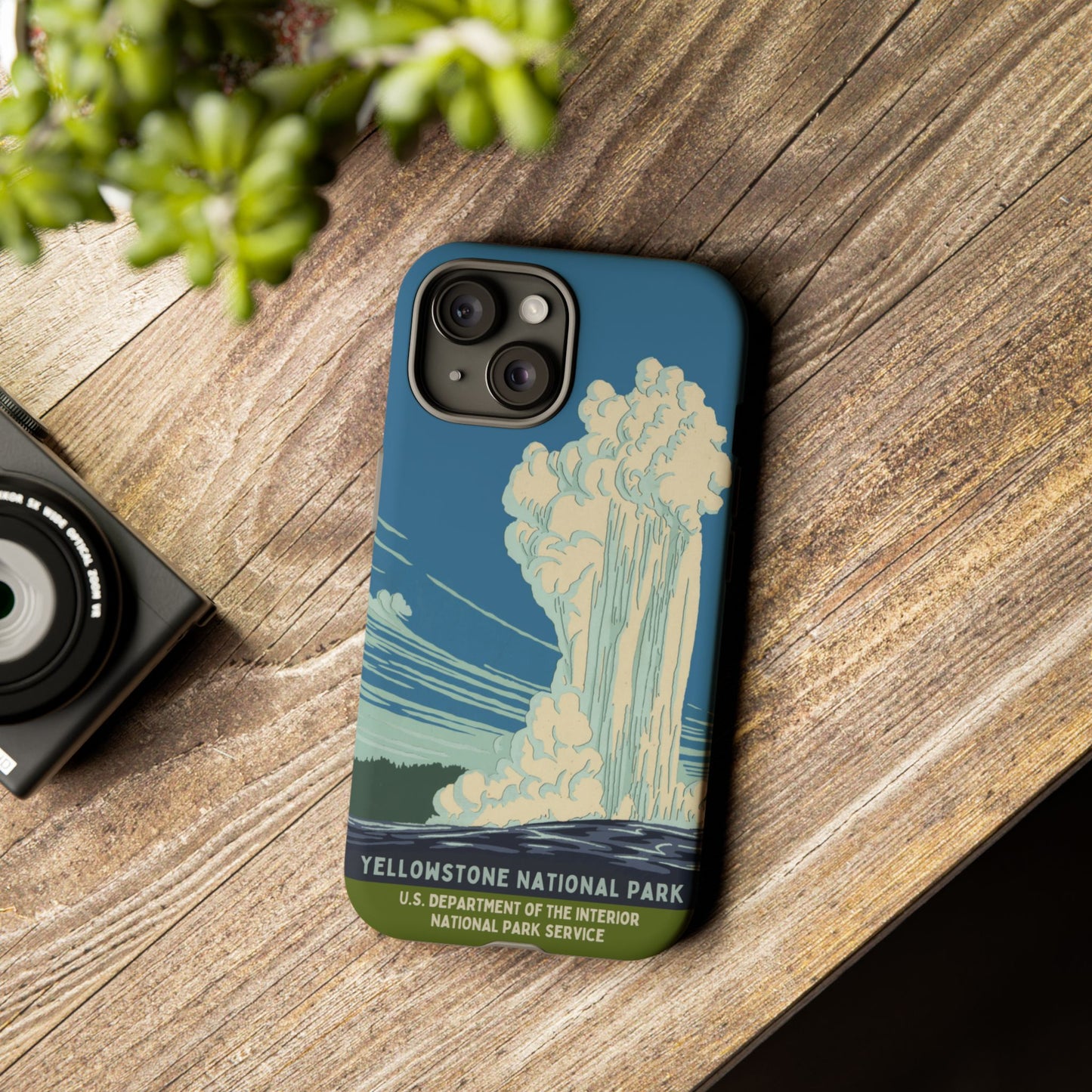Yellowstone National Park Retro iPhone Case
