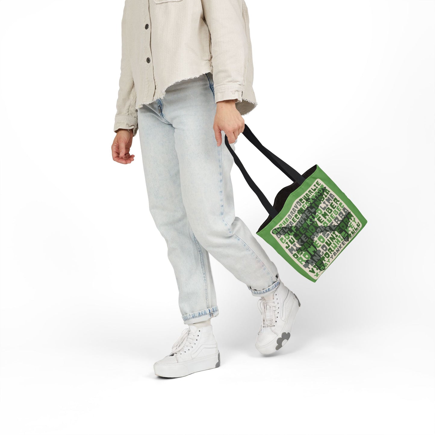 Green Aviation Alphabet Tote Bag (3 sizes)