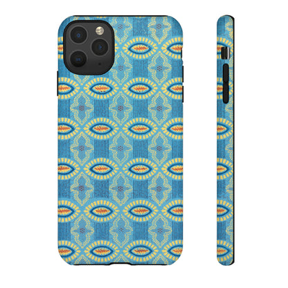 Turquoise Retro Geometric iPhone Case