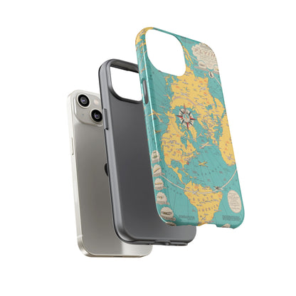 Map of Flying Retro iPhone Case