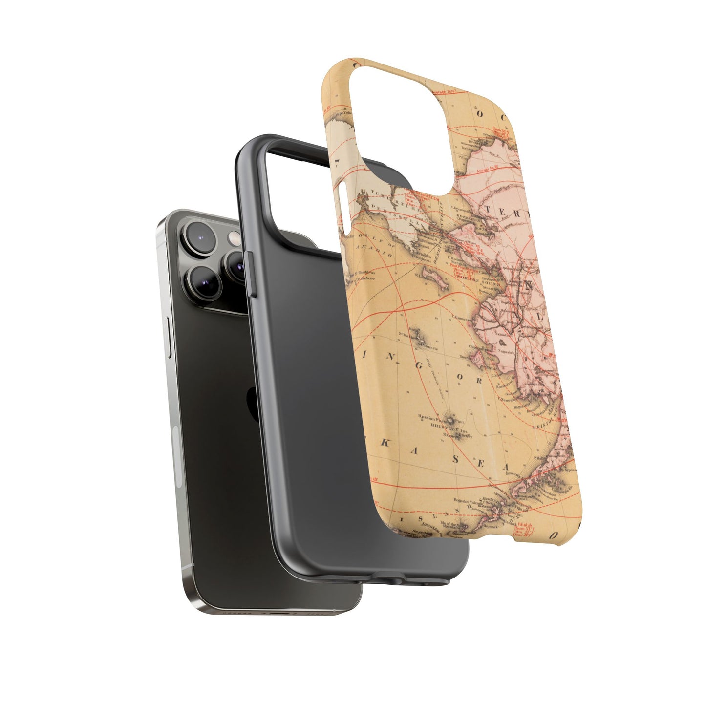 Alaska Territory Antique Map iPhone Case
