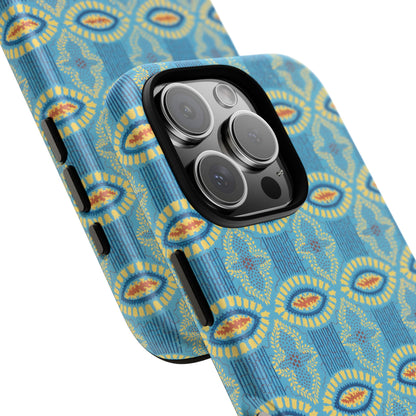 Turquoise Retro Geometric iPhone Case