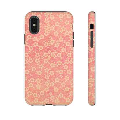 Pink Pattern Scattered Flowers iPhone Case