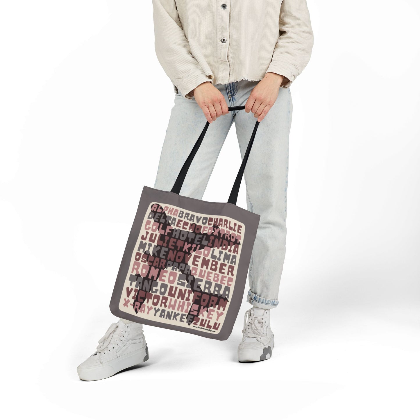 Pink Aviation Alphabet Tote Bag (3 sizes)