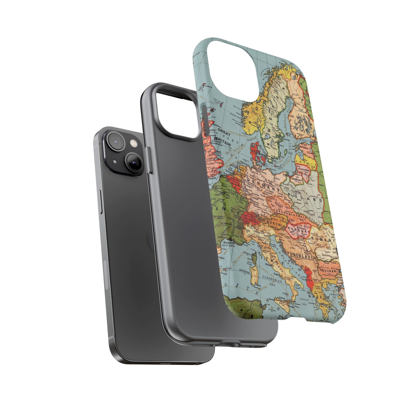 Wanderlust Vintage Map of Europe iPhone Case