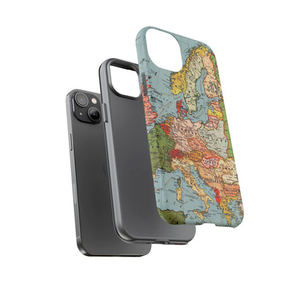 Wanderlust Vintage Map of Europe iPhone Case