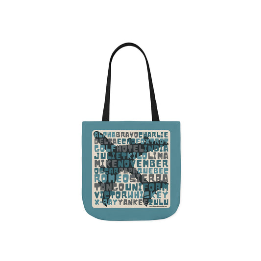 Blue Aviation Alphabet Tote Bag (3 sizes)