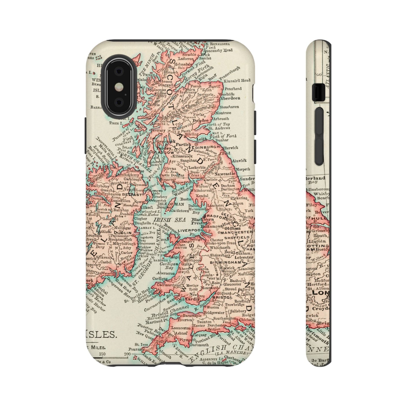 British Isles Vintage Map iPhone Case