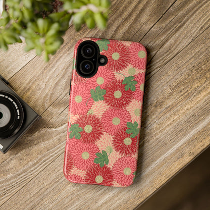 Pink Chrysanthemums Vintage iPhone Case