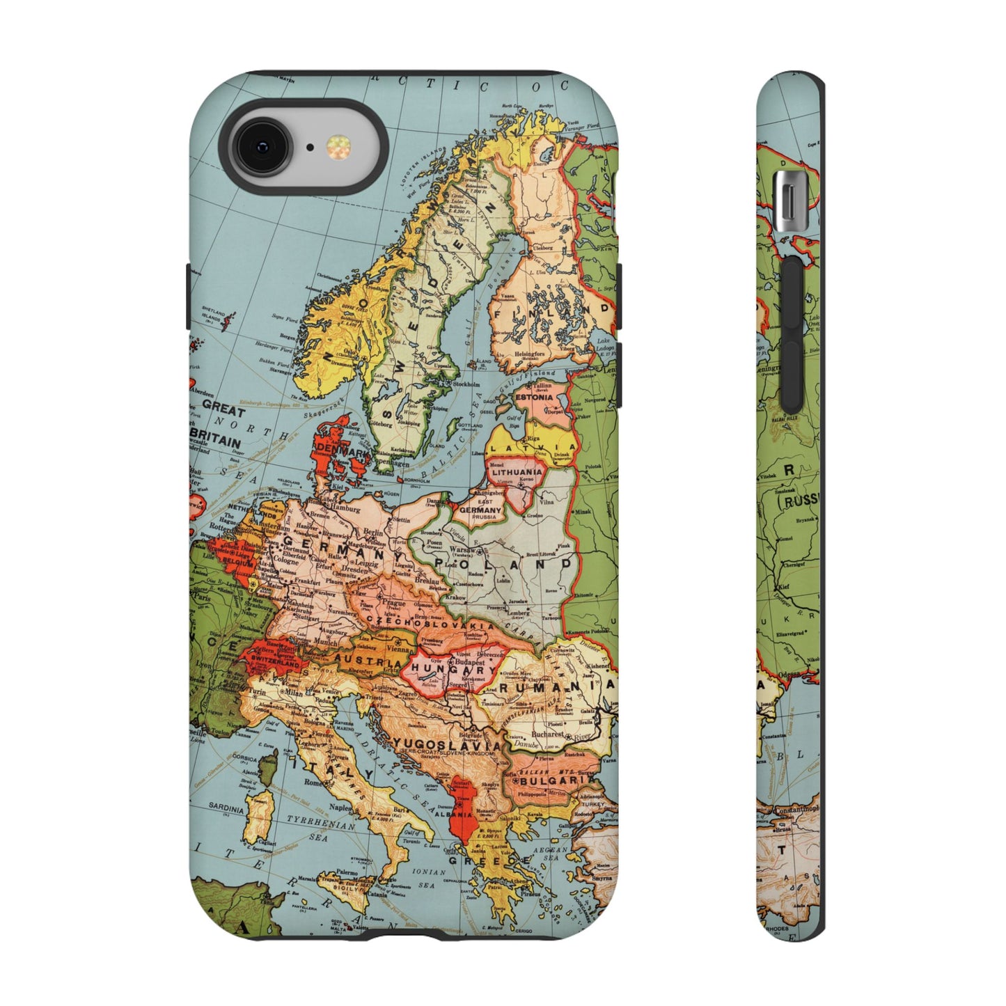 Wanderlust Vintage Map of Europe iPhone Case