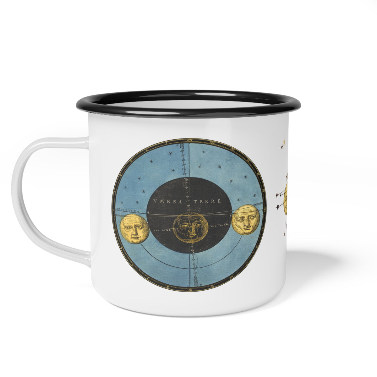 Eclipse of the Moon Enamel Campfire Cup | Antique Art from Astronomicum Caesareum (1540 CE)