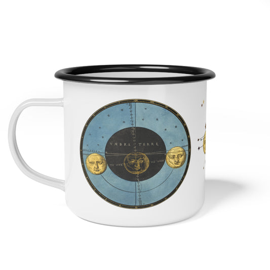Eclipse of the Moon Enamel Campfire Cup | Antique Art from Astronomicum Caesareum (1540 CE)