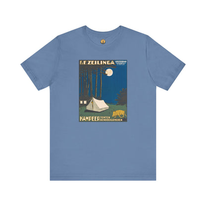 Amsterdam Tent Camping Vintage Tee | Full Moon Forest Adventure