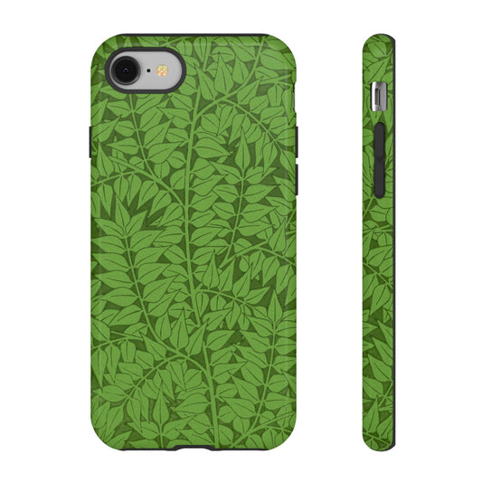 Antique Green Branch Pattern by William Morris iPhone Case