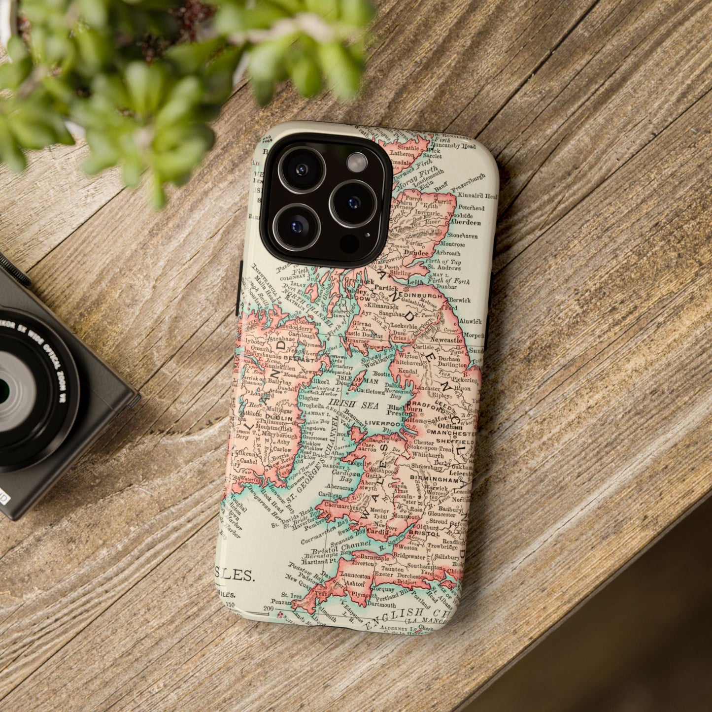 British Isles Vintage Map iPhone Case