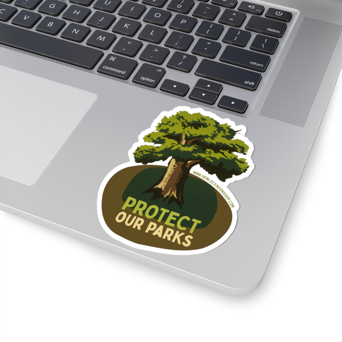 Green Tree Protect Our Parks Sticker (4 sizes)