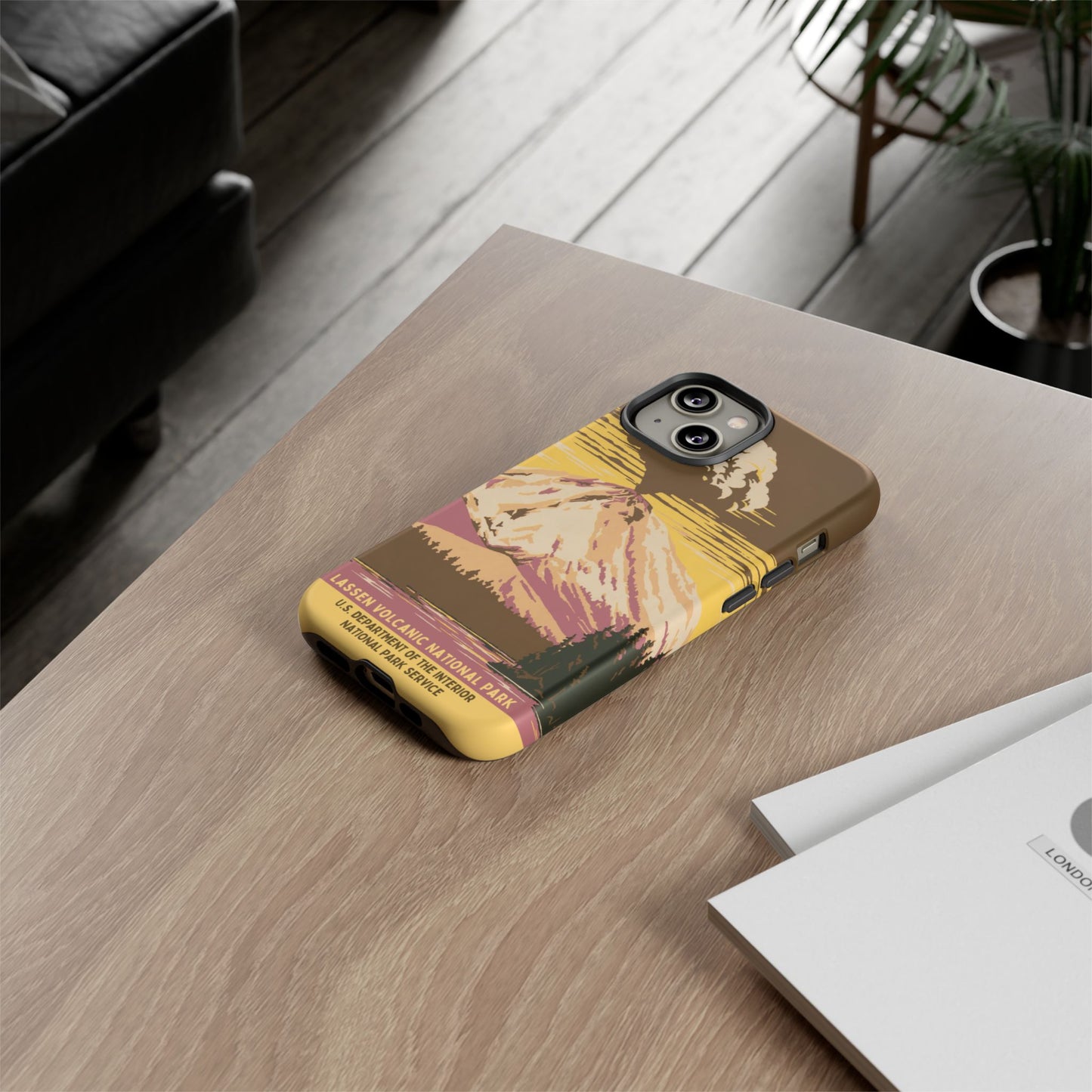 Lassen Volcanic National Park Retro iPhone Case