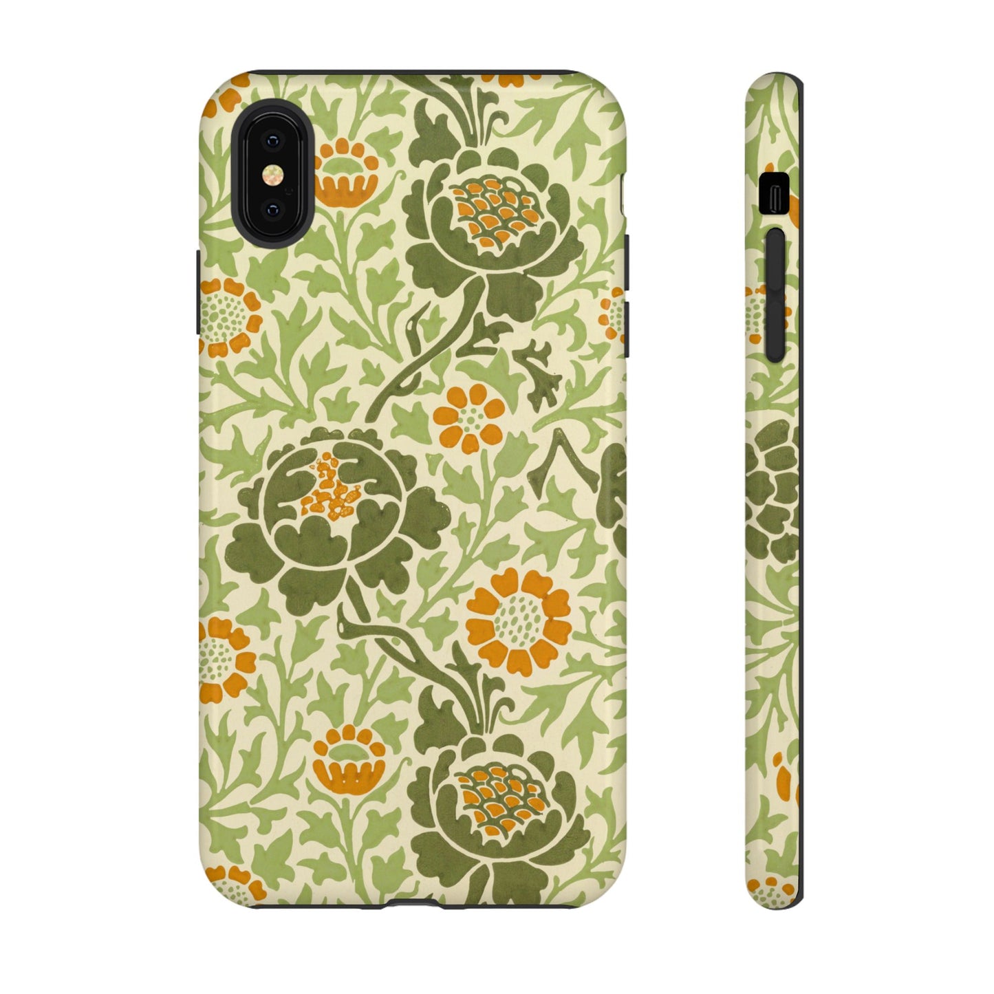 Olive & Orange Vintage Botanical iPhone Case