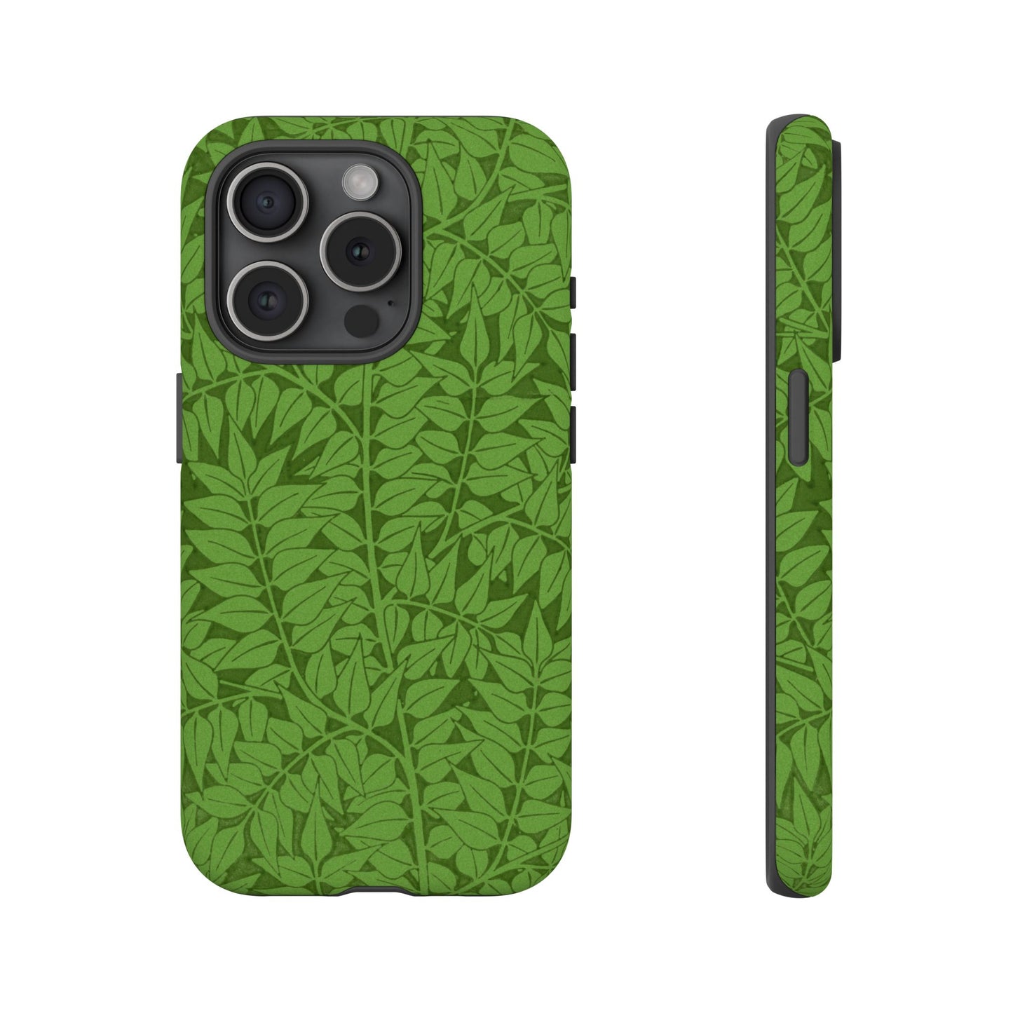 Antique Green Branch Pattern by William Morris iPhone Case