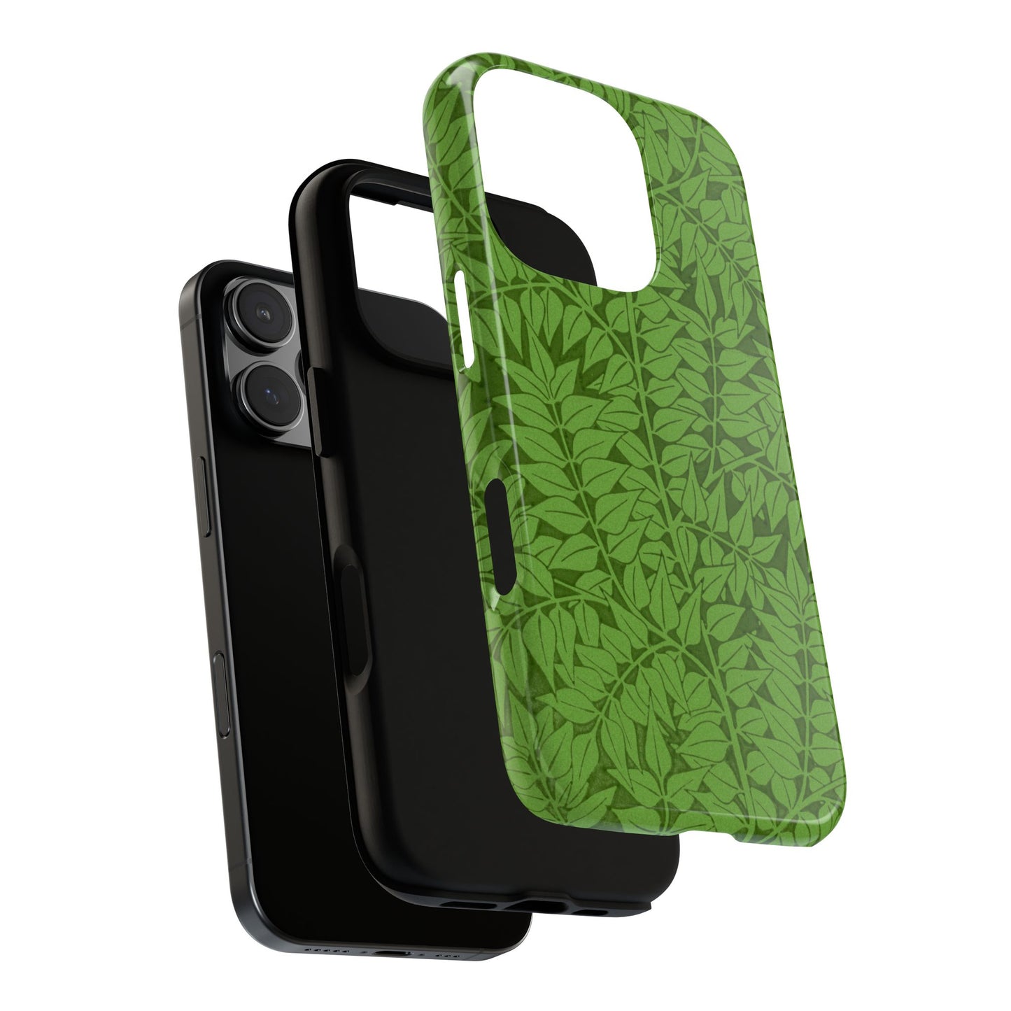 Antique Green Branch Pattern by William Morris iPhone Case