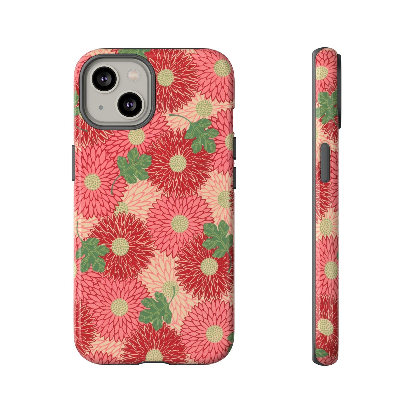 Pink Chrysanthemums Vintage iPhone Case