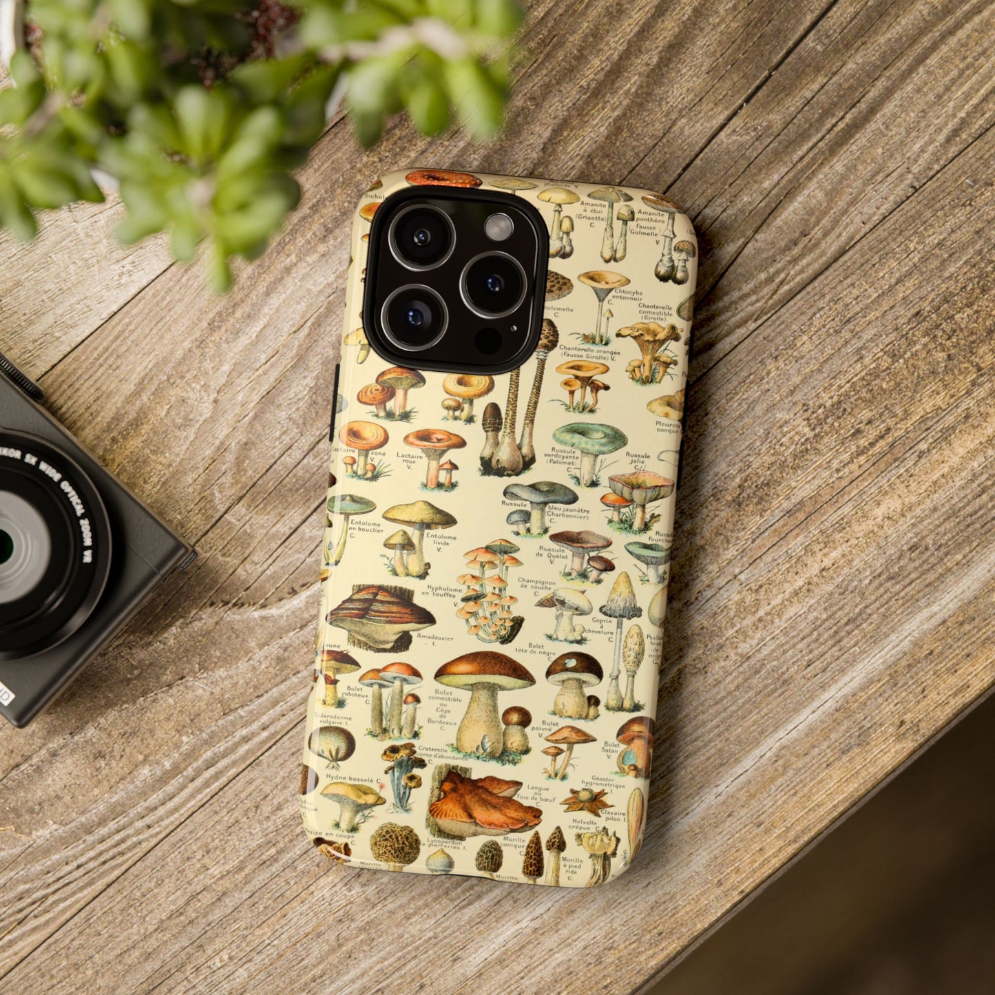 Mushrooms Vintage Field Guide iPhone Case