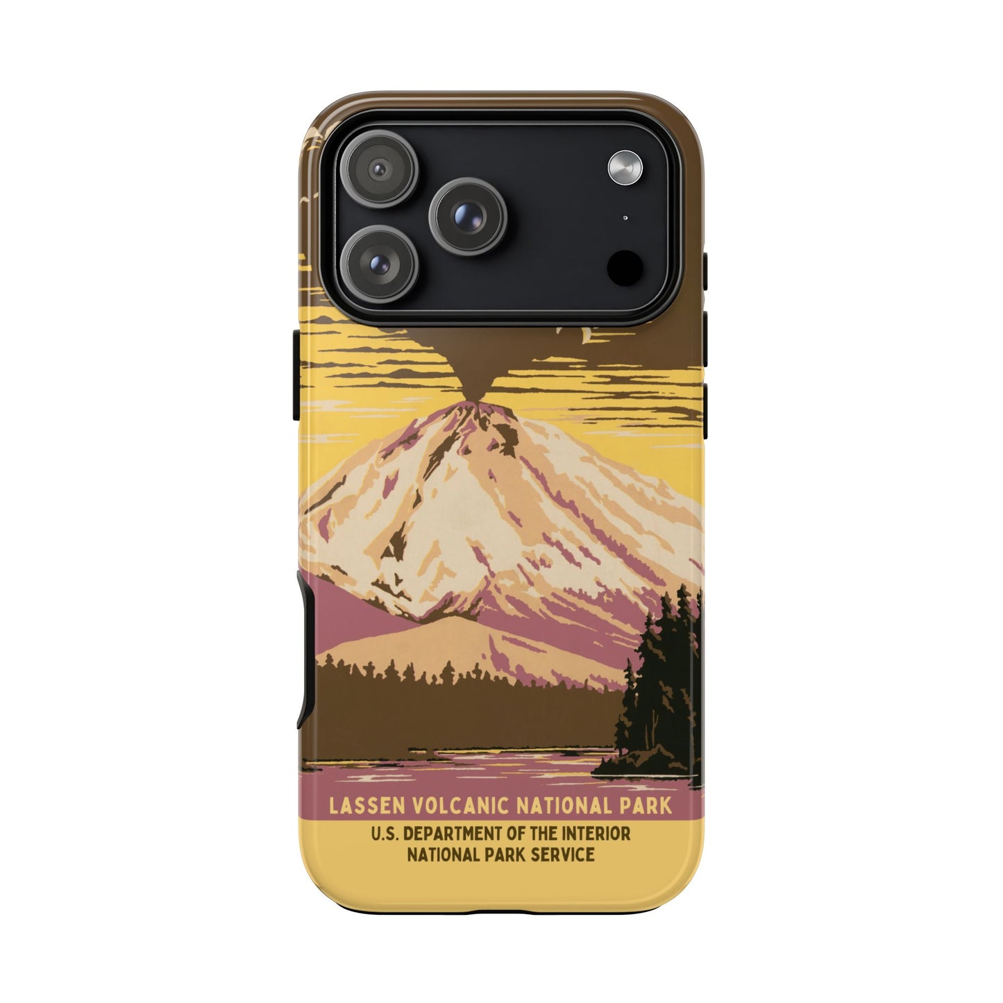 Lassen Volcanic National Park Retro iPhone Case