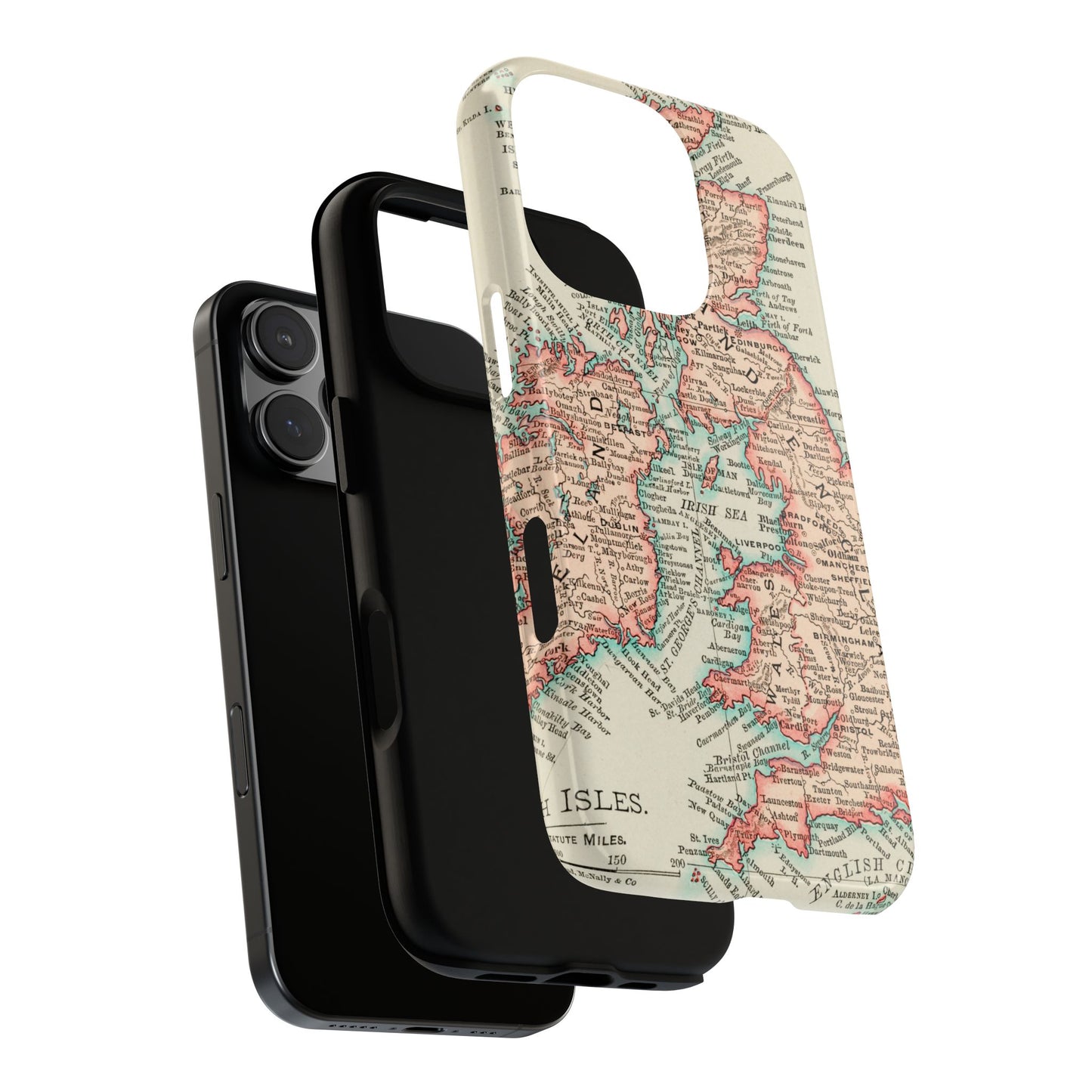 British Isles Vintage Map iPhone Case