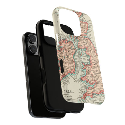 British Isles Vintage Map iPhone Case