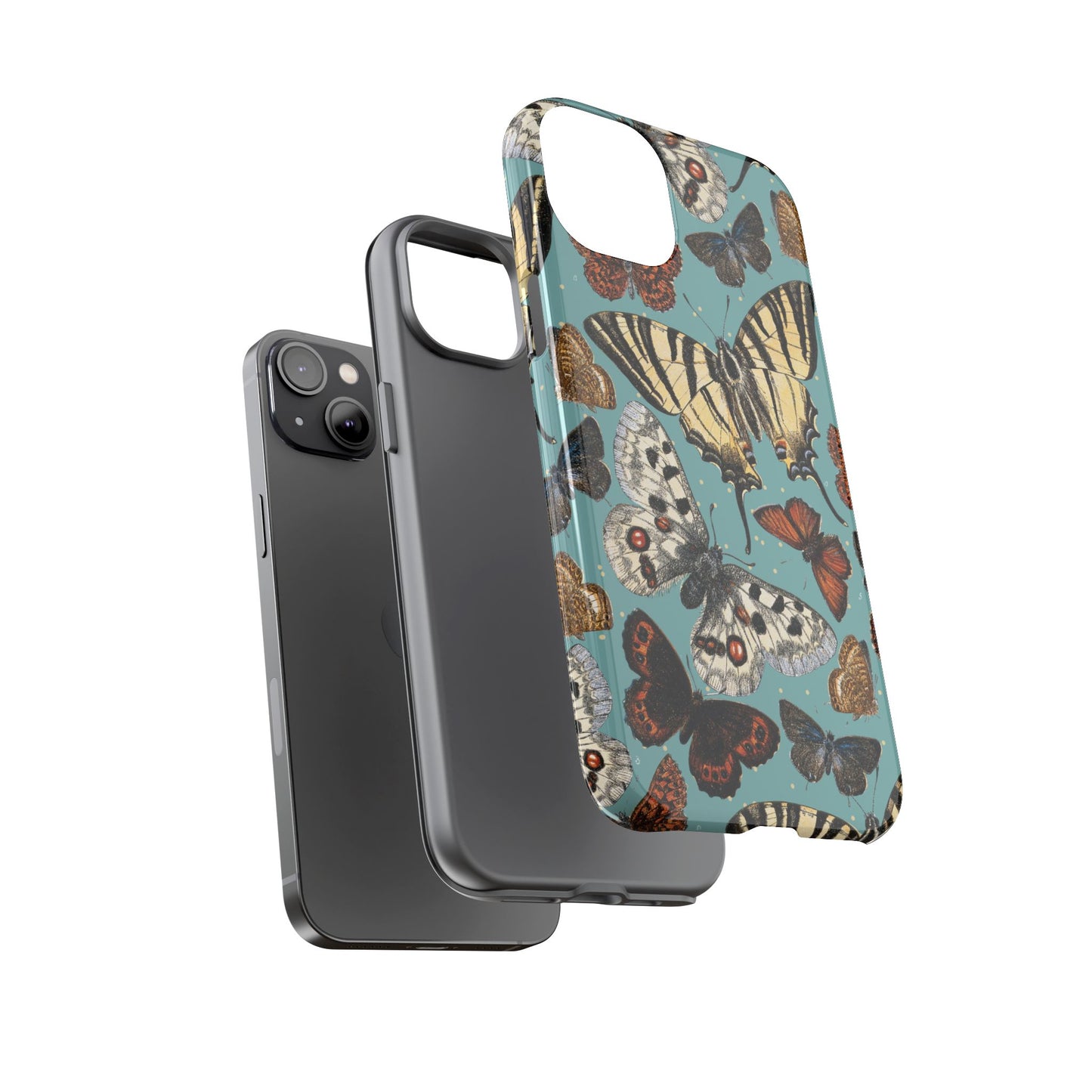 Butterflies Vintage Illustration iPhone Case