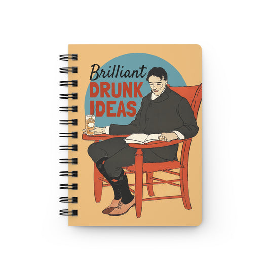 Brilliant Drunk Ideas | Retro Art Spiral Notebook