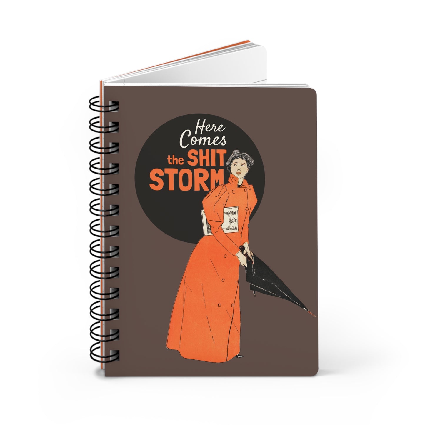Here Comes the Shit Storm | Retro Art Spiral Notebook