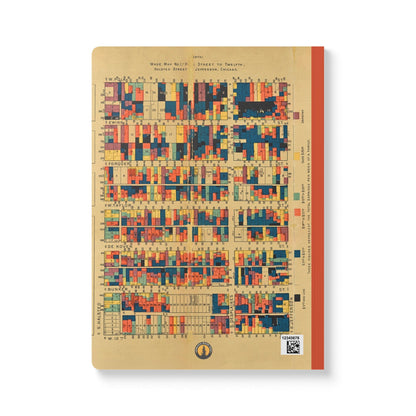 Chicago Vintage Wage Map | Softcover Notebook with Inside Maps