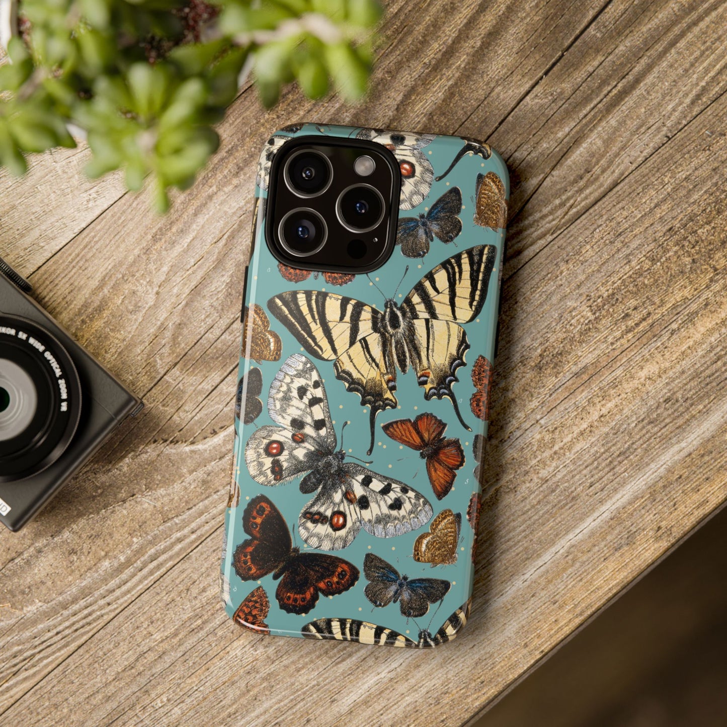 Butterflies Vintage Illustration iPhone Case