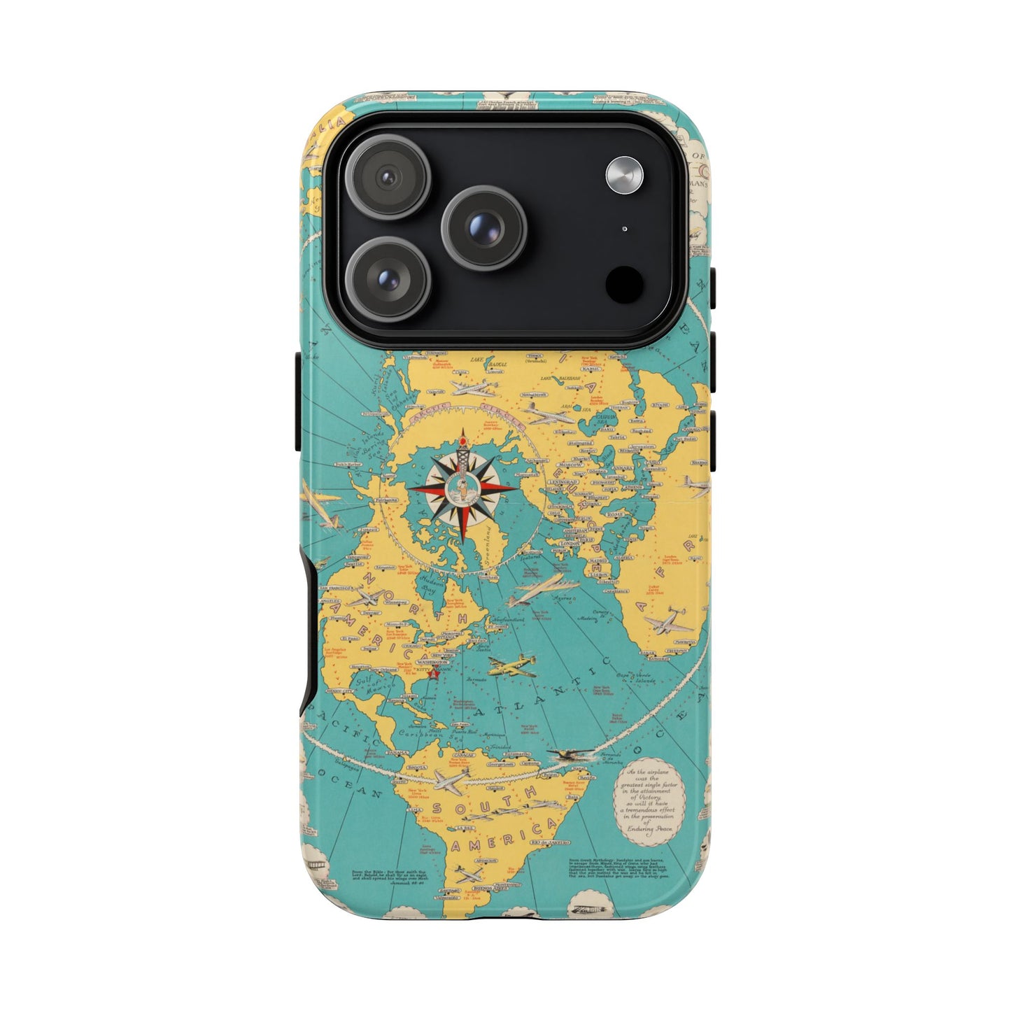 Map of Flying Retro iPhone Case