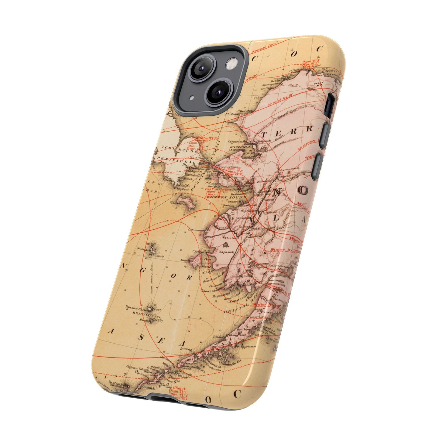Alaska Territory Antique Map iPhone Case