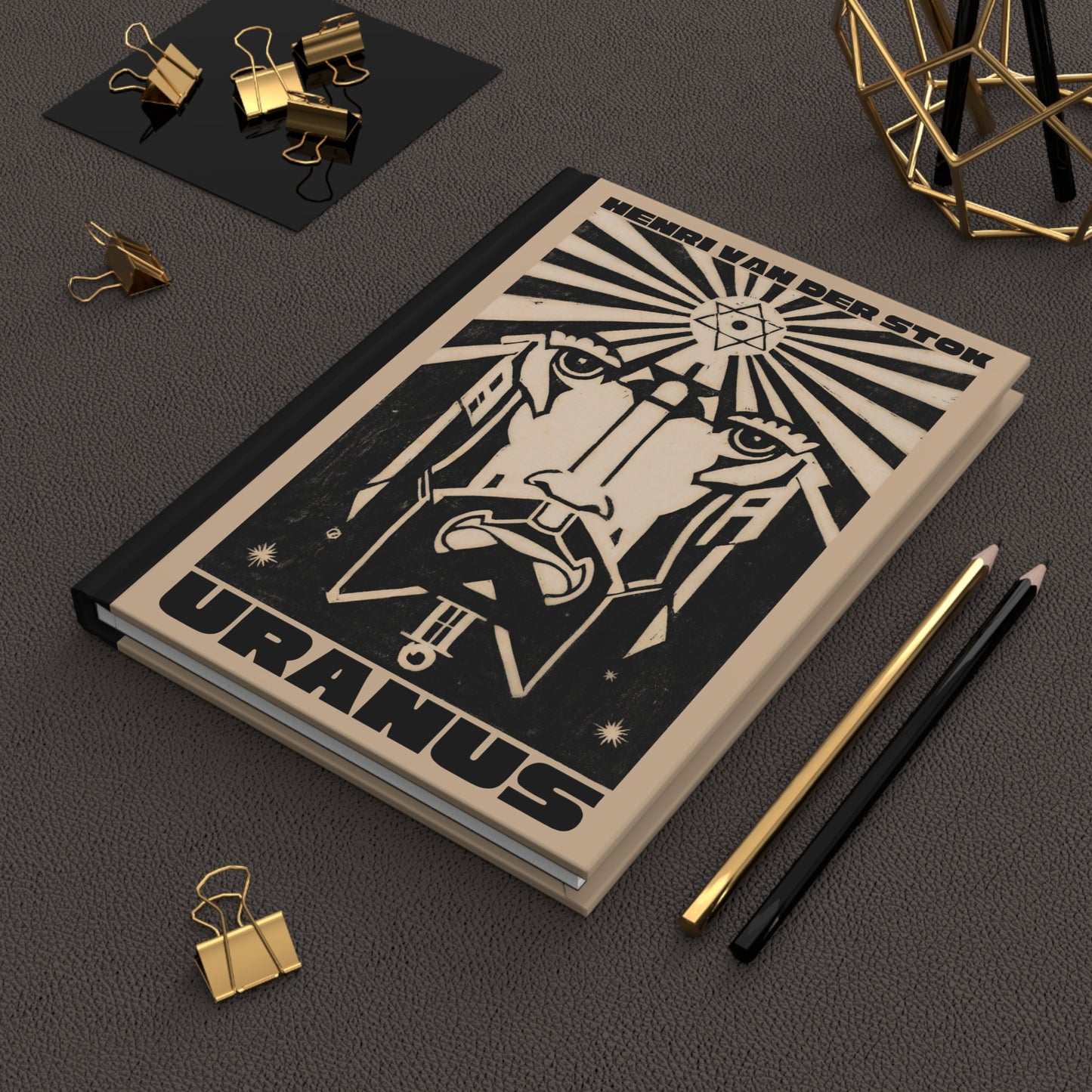 Uranus Hardcover Journal | Henri van der Stok's Planet Masks No. 007