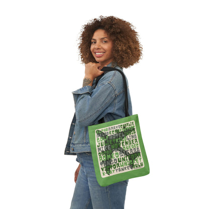 Green Aviation Alphabet Tote Bag (3 sizes)