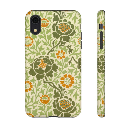 Olive & Orange Vintage Botanical iPhone Case