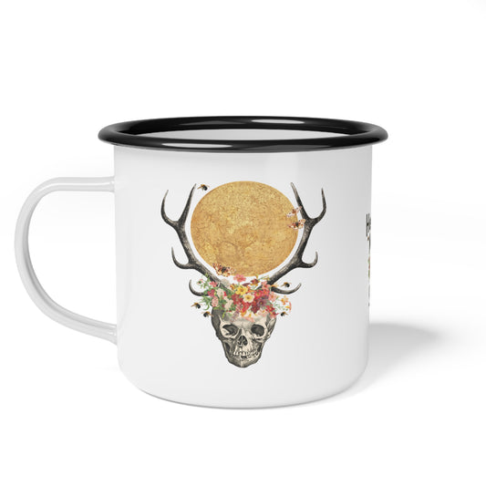 Magic Wildflower Moon Enamelware Campfire Cup