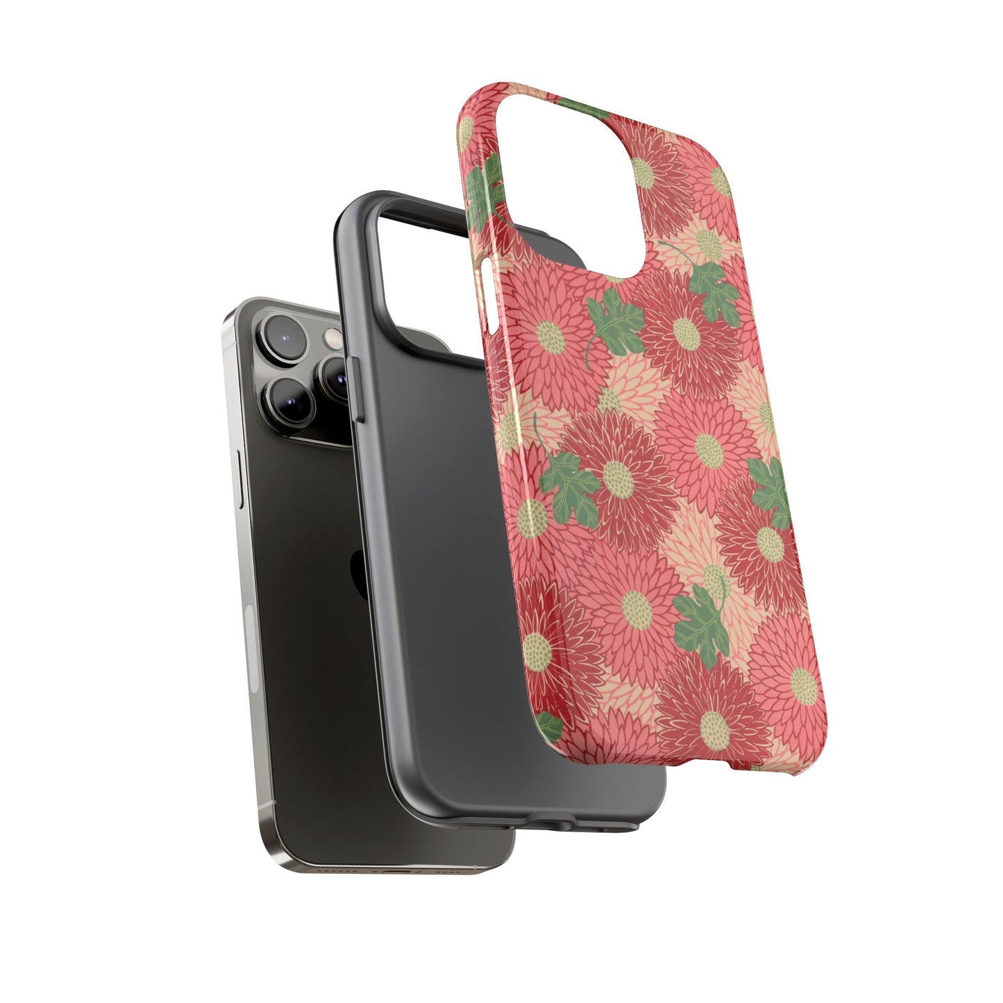 Pink Chrysanthemums Vintage iPhone Case