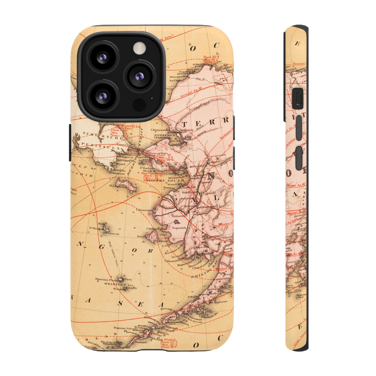 Alaska Territory Antique Map iPhone Case