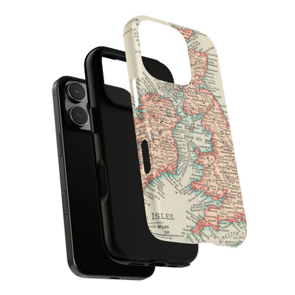 British Isles Vintage Map iPhone Case