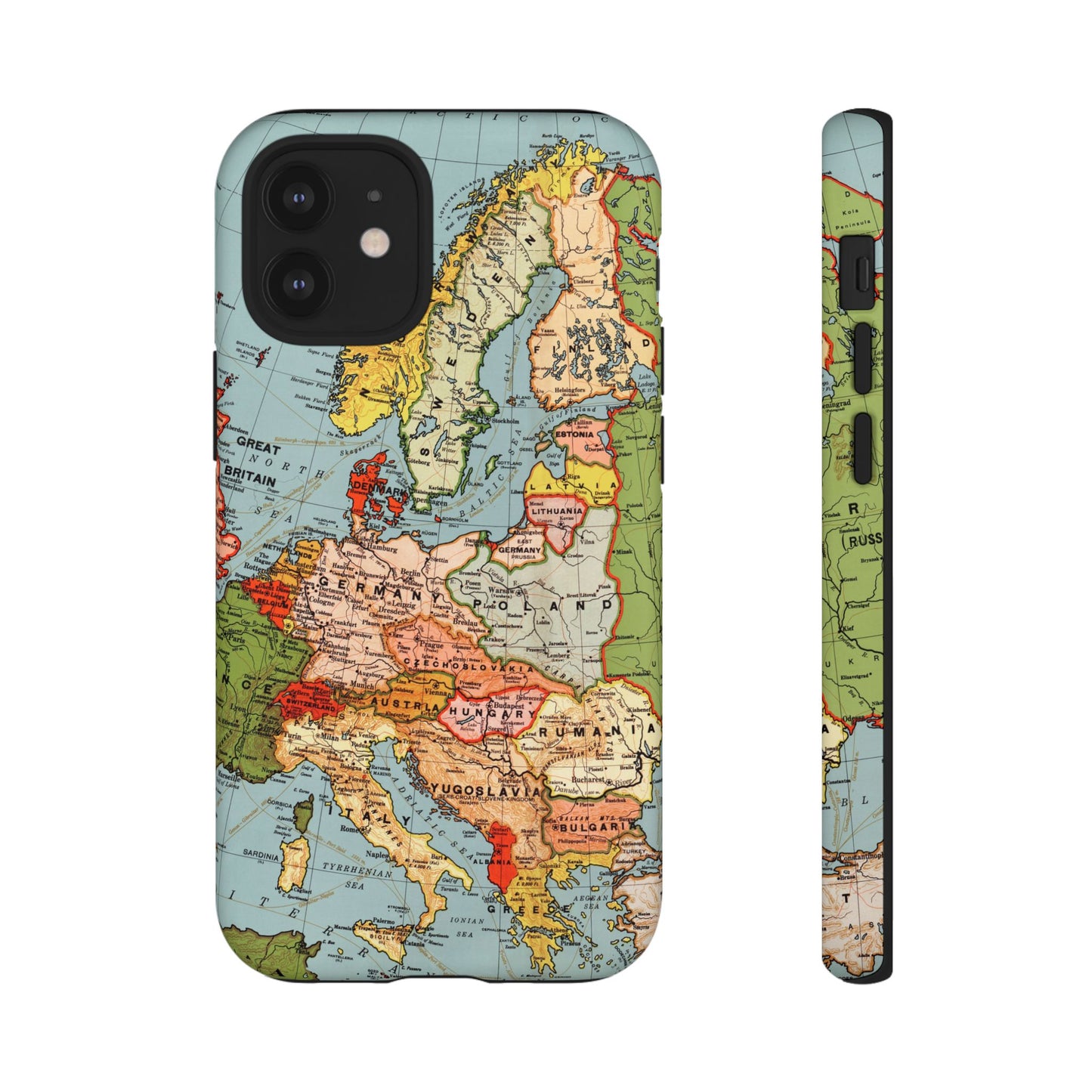 Wanderlust Vintage Map of Europe iPhone Case