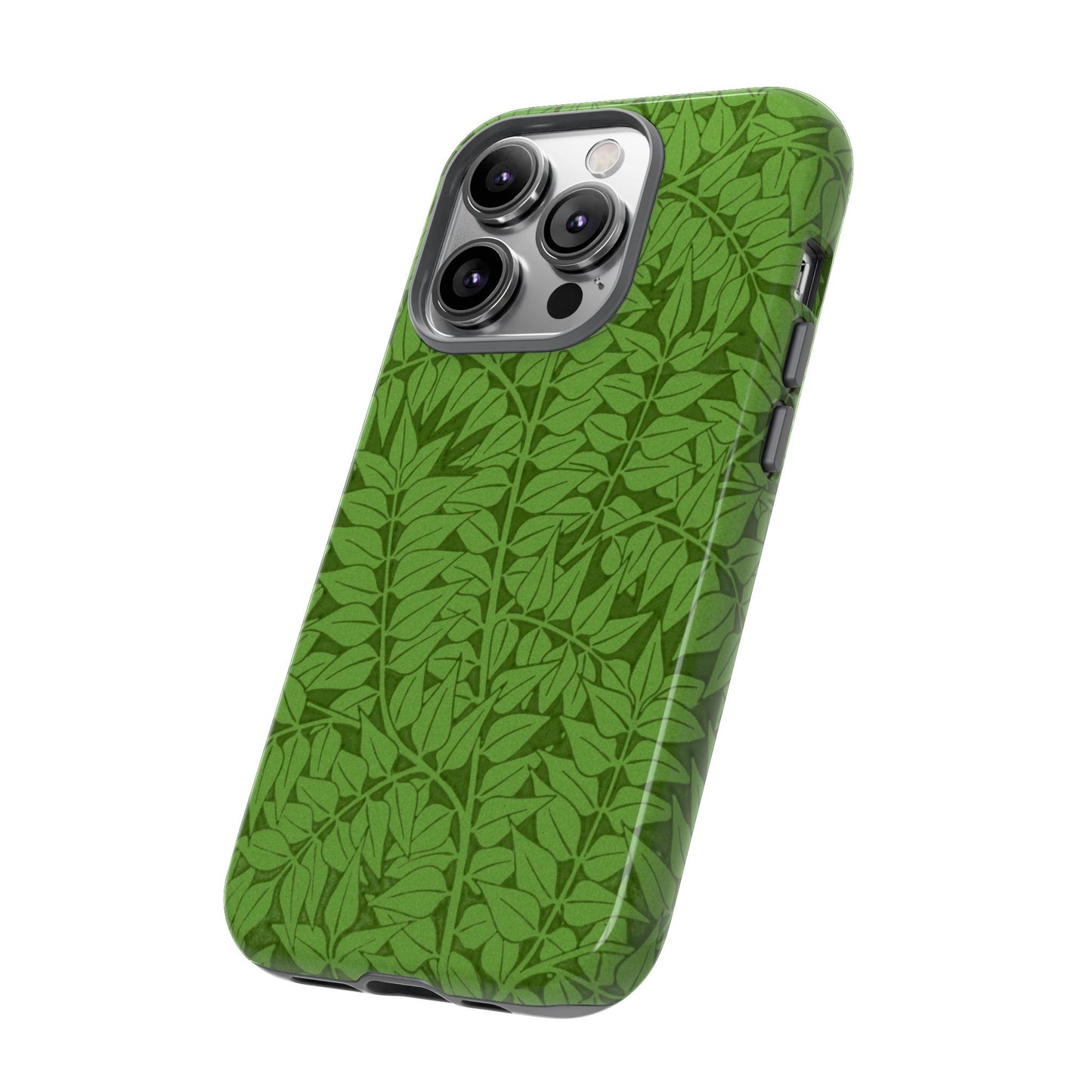 Antique Green Branch Pattern by William Morris iPhone Case