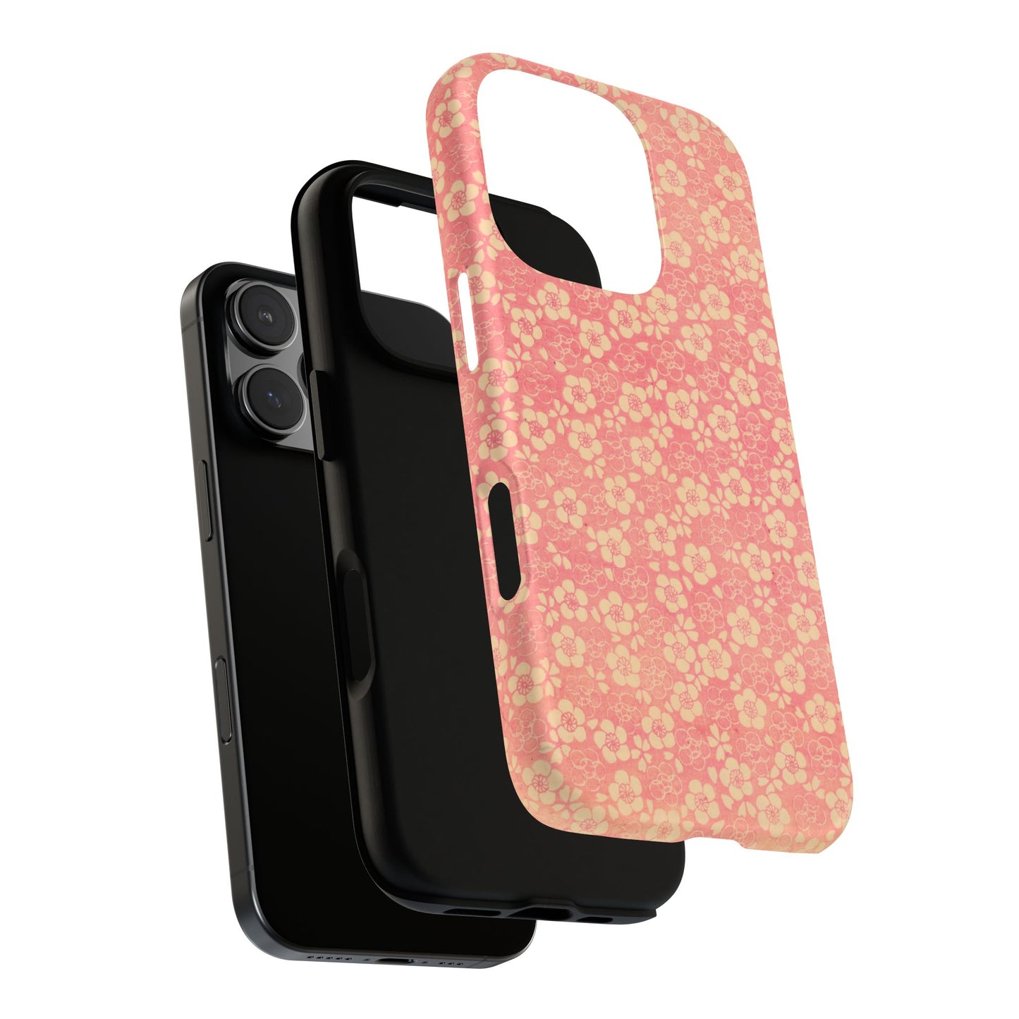 Pink Pattern Scattered Flowers iPhone Case