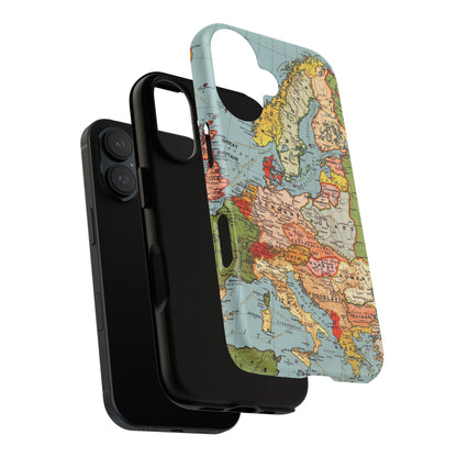 Wanderlust Vintage Map of Europe iPhone Case