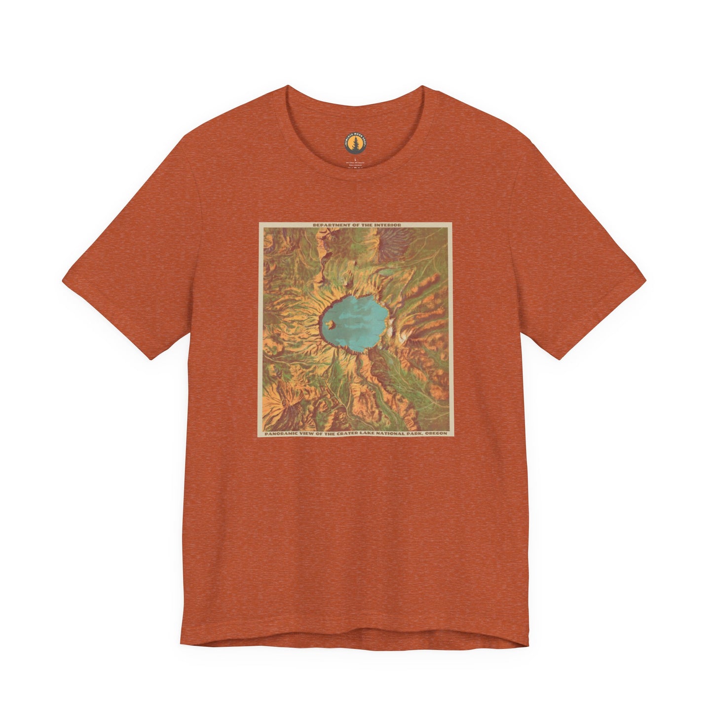 Crater Lake Vintage Map Tee