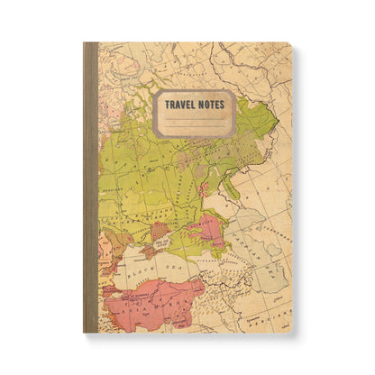 People of Europe Vintage Map | Softcover Travel Journal with Inside Illustrations